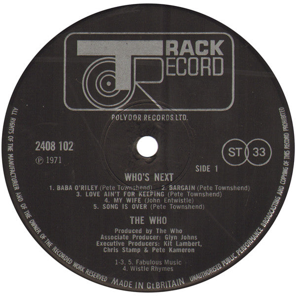 The Who Who's Next- ORIGINAL VINYL LP