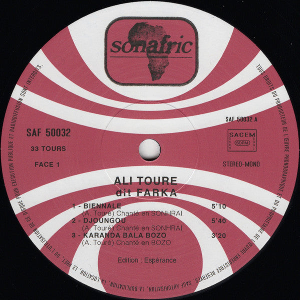 Ali Toure Farka (VINYL 50032) |   Retro Vinyl Club