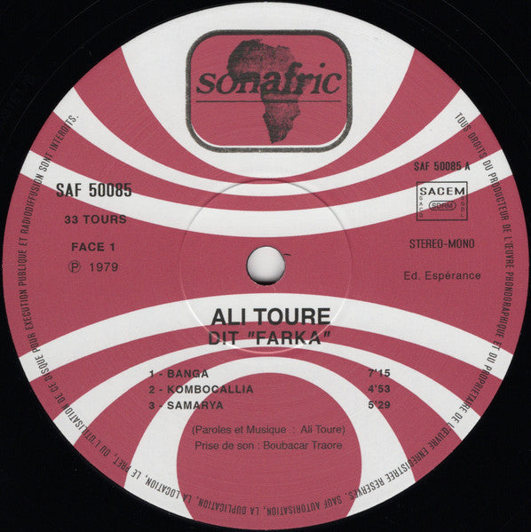 Ali Toure Dit "Farka" (VINYL) |   Retro Vinyl Club